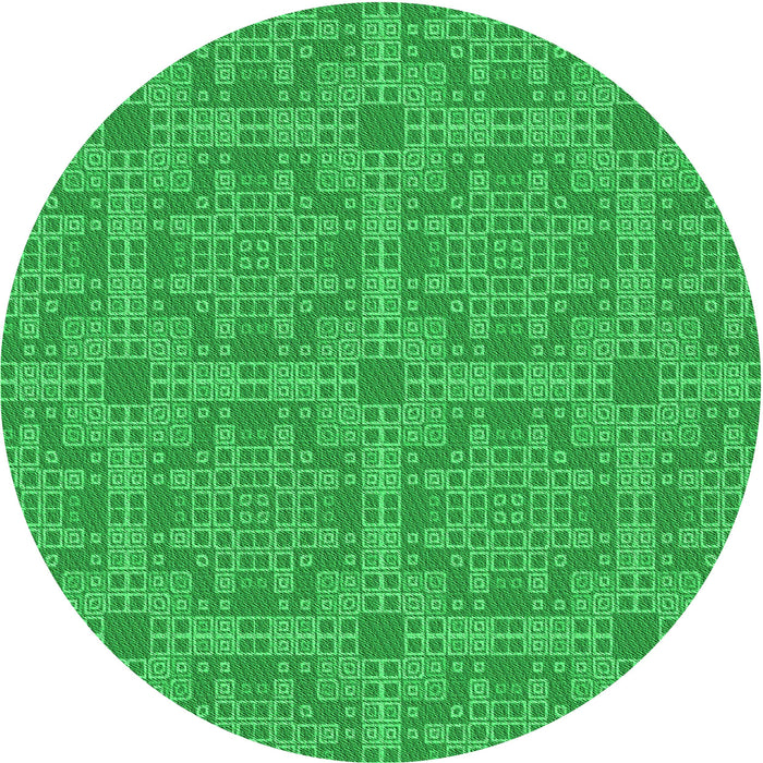 Square Patterned Neon Green Rug, pat3829grn