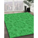 Patterned Neon Green Rug in Family Room, pat3829grn