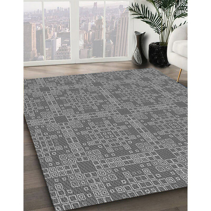 Patterned Gray Rug in Family Room, pat3829gry