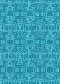 Machine Washable Transitional Dark Turquoise Green Rug, wshpat3829lblu