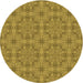 Square Patterned Yellow Rug, pat3829org