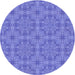 Square Patterned Purple Mimosa Purple Rug, pat3829pur