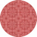 Square Patterned Red Rug, pat3829rd