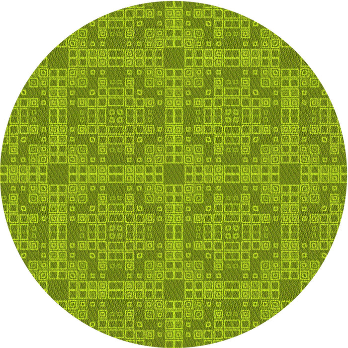 Square Patterned Pistachio Green Rug, pat3829yw