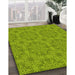 Machine Washable Transitional Pistachio Green Rug in a Family Room, wshpat3829yw