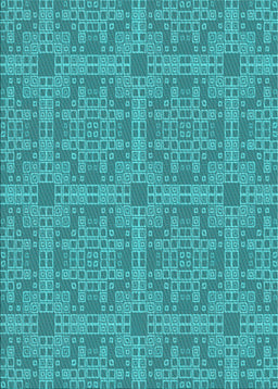 Patterned Dark Cyan Green Novelty Rug, pat3829