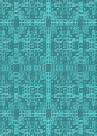 Machine Washable Transitional Dark Cyan Green Rug, wshpat3829