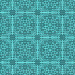 Square Patterned Dark Cyan Green Novelty Rug, pat3829