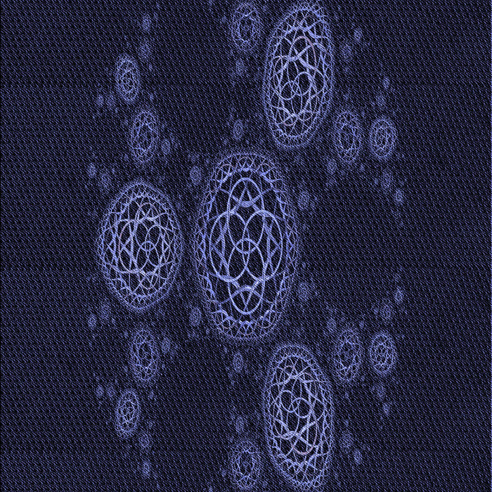 Patterned Black Rug, pat383blu