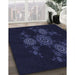 Machine Washable Transitional Black Rug in a Family Room, wshpat383blu