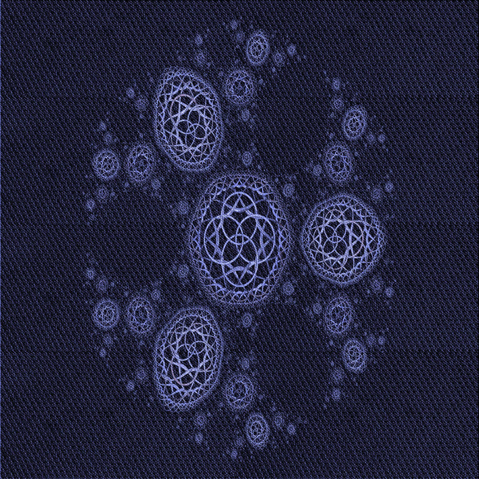 Round Machine Washable Transitional Black Rug, wshpat383blu