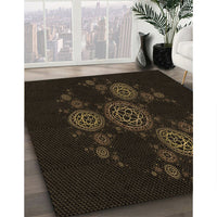 Patterned Black Rug, pat383brn