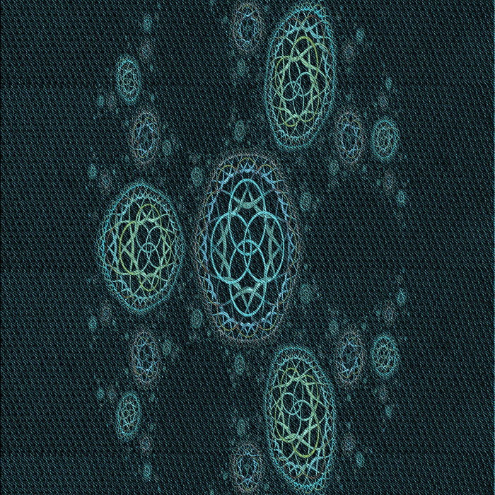 Machine Washable Transitional Black Rug, wshpat383lblu