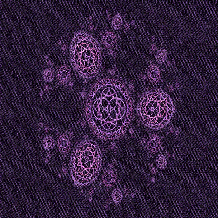 Round Machine Washable Transitional Purple Rug, wshpat383pur