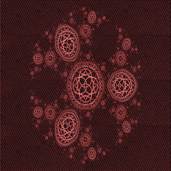 Round Patterned Chocolate Brown Rug, pat383rd