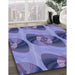Machine Washable Transitional Deep Periwinkle Purple Rug in a Family Room, wshpat3830blu