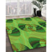 Machine Washable Transitional Green Rug in a Family Room, wshpat3830grn