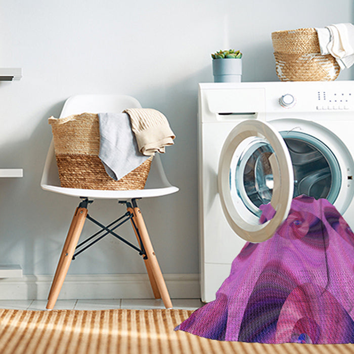 Machine Washable Transitional Medium Violet Red Pink Rug in a Washing Machine, wshpat3830pur