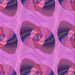 Round Machine Washable Transitional Medium Violet Red Pink Rug, wshpat3830pur
