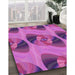 Machine Washable Transitional Medium Violet Red Pink Rug in a Family Room, wshpat3830pur