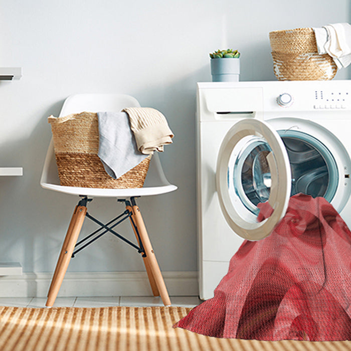 Machine Washable Transitional Red Rug in a Washing Machine, wshpat3830rd