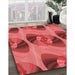 Machine Washable Transitional Red Rug in a Family Room, wshpat3830rd