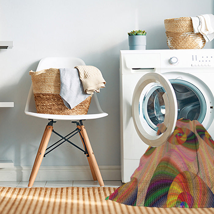 Machine Washable Transitional Brown Red Rug in a Washing Machine, wshpat3830