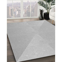 Patterned Platinum Silver Gray Rug, pat3831gry