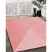 Patterned Pink Rug in Family Room, pat3831rd