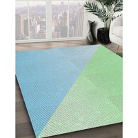 Patterned Mint Green Novelty Rug, pat3831