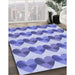 Machine Washable Transitional Blue Rug in a Family Room, wshpat3832blu