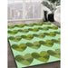 Machine Washable Transitional Pastel Green Rug in a Family Room, wshpat3832grn
