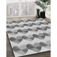 Patterned Platinum Gray Rug, pat3832gry