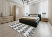 Patterned Platinum Gray Rug in a Bedroom, pat3832gry