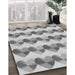 Machine Washable Transitional Platinum Gray Rug in a Family Room, wshpat3832gry