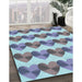 Machine Washable Transitional Purple Rug in a Family Room, wshpat3832lblu
