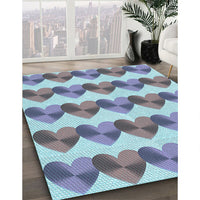 Patterned Purple Rug, pat3832lblu