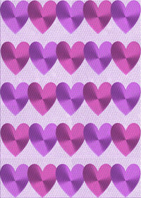 Machine Washable Transitional Pastel Purple Pink Rug, wshpat3832pur