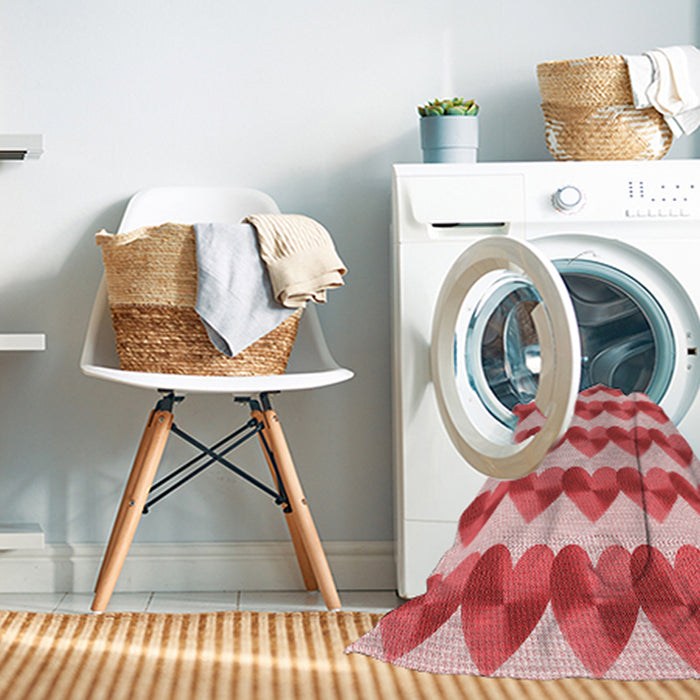 Machine Washable Transitional Pastel Pink Rug in a Washing Machine, wshpat3832rd