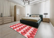 Patterned Pastel Pink Rug in a Bedroom, pat3832rd