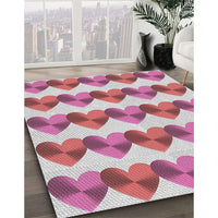 Patterned Pink Violet Pink Novelty Rug, pat3832