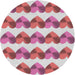 Sideview of Patterned Pink Violet Pink Novelty Rug, pat3832