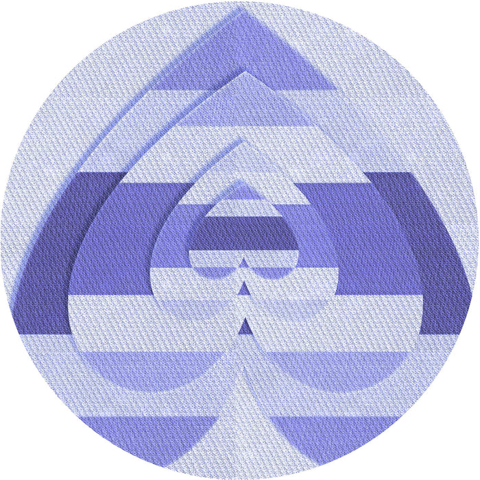 Square Patterned Blue Rug, pat3833blu