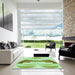 Machine Washable Transitional Green Rug in a Kitchen, wshpat3833grn