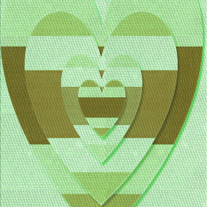 Patterned Green Rug, pat3833grn