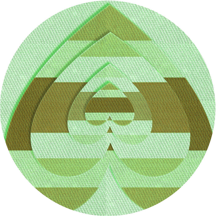 Square Patterned Green Rug, pat3833grn