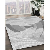 Patterned Platinum Gray Rug, pat3833gry