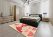 Patterned Bright Orange Rug in a Bedroom, pat3833org