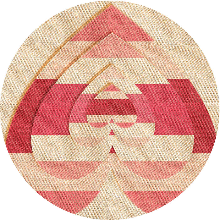 Square Patterned Bright Orange Rug, pat3833org