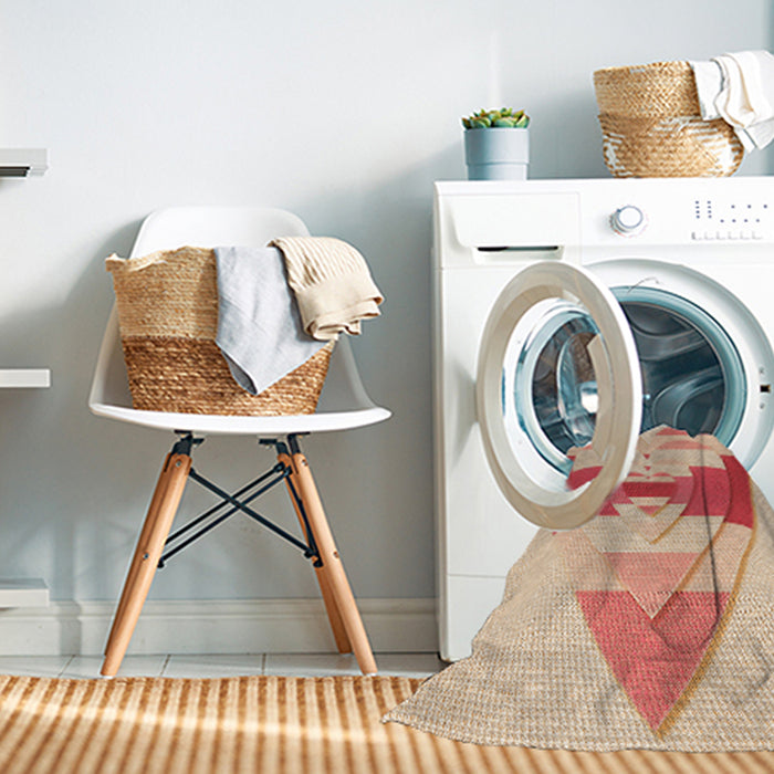 Machine Washable Transitional Bright Orange Rug in a Washing Machine, wshpat3833org